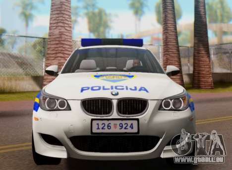 BMW M5 Croatian Police Car pour GTA San Andreas