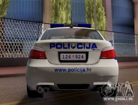 BMW M5 Croatian Police Car pour GTA San Andreas