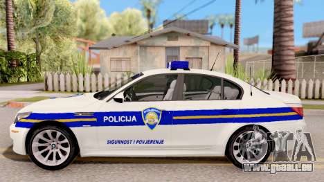 BMW M5 E60 Croatian Police Car pour GTA San Andreas