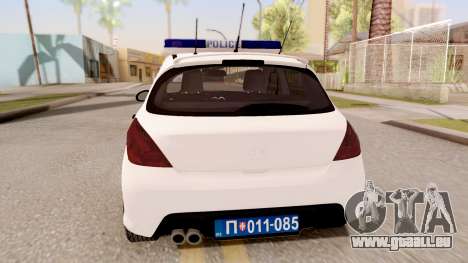 Peugeot 308 Policija pour GTA San Andreas