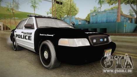 Ford Crown Victoria 2009 Chatham, New Jersey PD pour GTA San Andreas