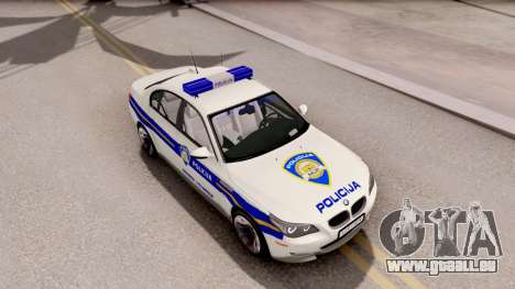 BMW M5 E60 Croatian Police Car pour GTA San Andreas