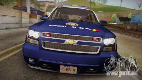 Chevrolet Tahoe Spanish Police pour GTA San Andreas