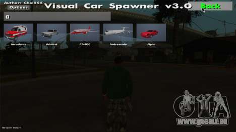 Visual Car Spawner v3.0 pour GTA San Andreas