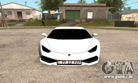 Lamborghini Huracan 2014 Armenian pour GTA San Andreas