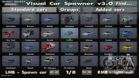 Visual Car Spawner v3.0 für GTA San Andreas