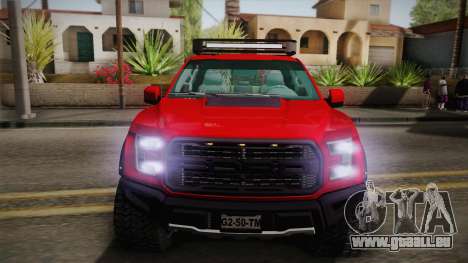 Ford F-150 Raptor 2017 pour GTA San Andreas