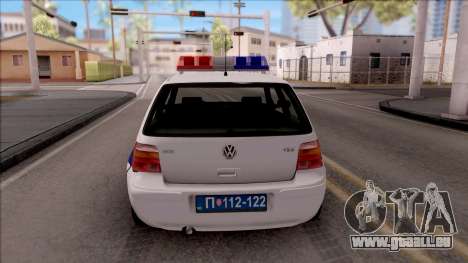 Volkswagen Golf 4 GTI Policija pour GTA San Andreas