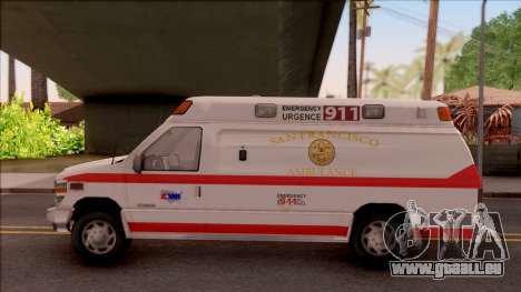 Ford E-350 SFFD San Francisco Ambulance für GTA San Andreas