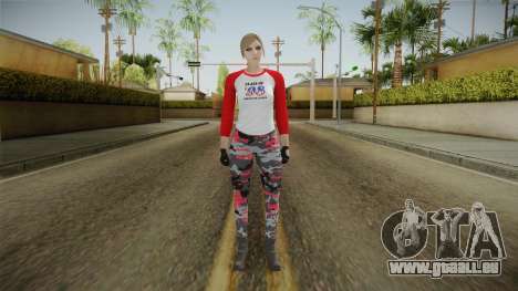 Gun Running Female Skin Red für GTA San Andreas