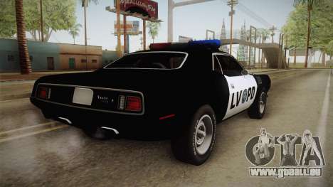 Plymouth Hemi Cuda 426 Police LVPD 1971 für GTA San Andreas