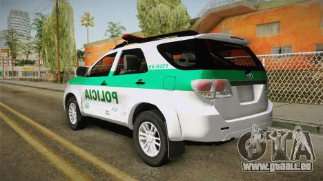 Toyota Fortuner Ponal Colombia für GTA San Andreas