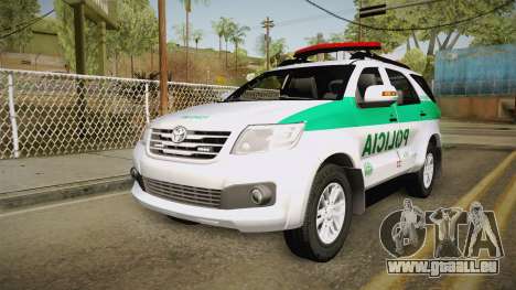 Toyota Fortuner Ponal Colombia pour GTA San Andreas