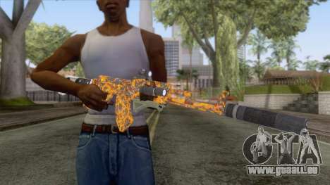 CoD: Black Ops II - AK-47 Lava Skin v2 für GTA San Andreas