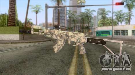 CoD: Black Ops II - AK-47 Benjamin Skin v2 für GTA San Andreas