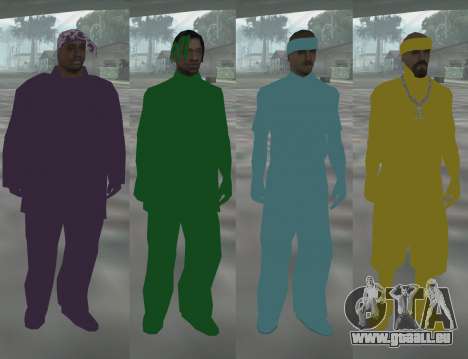 Farbige Ghetto Skin Pack für GTA San Andreas