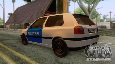 Volkswagen Golf Mk3 Estonian Police pour GTA San Andreas