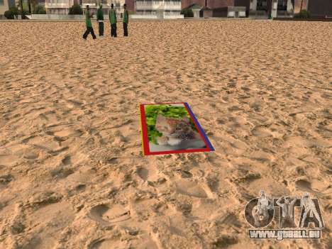 Tapis de plage avec des chatons pour GTA San Andreas