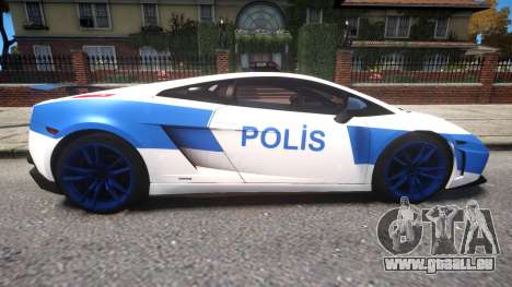 Lamborghini Gallardo LP570-4 2011 Turkey Police pour GTA 4