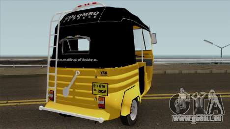 Sri Lankan Three Wheeler Taxi pour GTA San Andreas