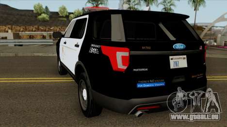 Ford Police Interceptor Utility LSPD 2016 pour GTA San Andreas