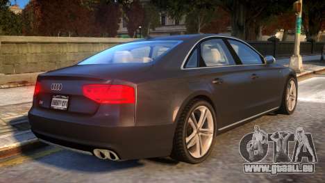 2013 Audi S8 4.0TFSI Quattro pour GTA 4