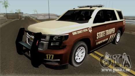 Chevrolet Tahoe 2015 Bone County Police für GTA San Andreas
