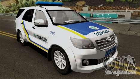 Toyota Fortuner Polizei Der Ukraine für GTA San Andreas