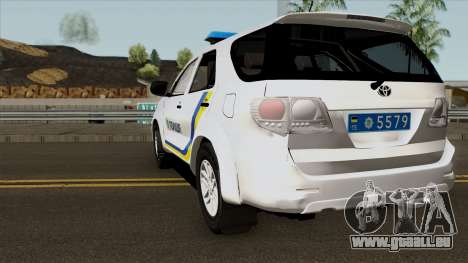 Toyota Fortuner Polizei Der Ukraine für GTA San Andreas