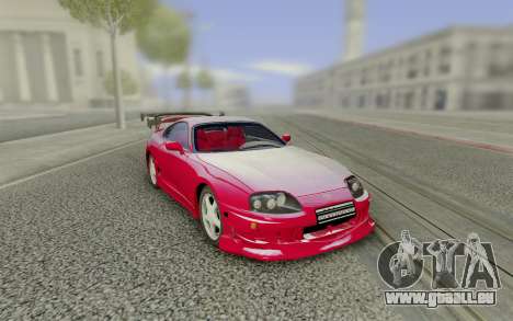 Toyota Supra Tuning Red with Spoiler pour GTA San Andreas