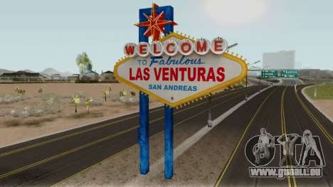 Welcome Las Venturas Sign Remastered Final pour GTA San Andreas