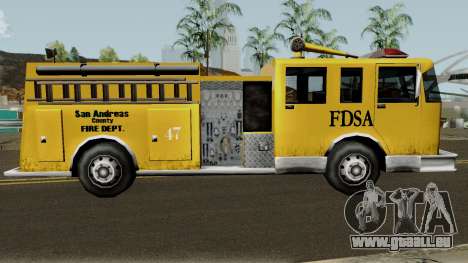Firetruck Paintable in the Two of the Colours für GTA San Andreas