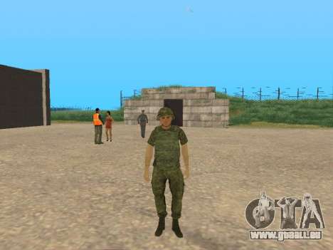 Un combattant des forces armées en tenue de camo pour GTA San Andreas