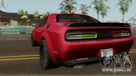 Dodge Challenger SRT Demon 2018 für GTA San Andreas
