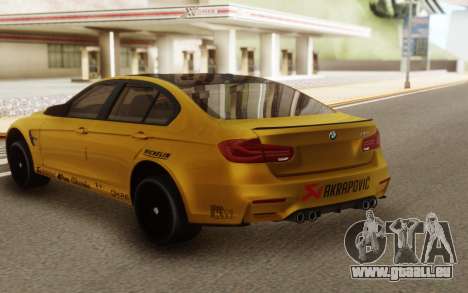 BMW M3 F30 Acrapovic pour GTA San Andreas