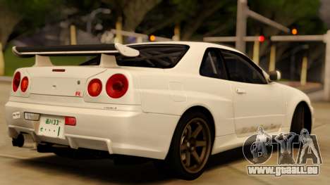 Nissan Skyline GT-R BNR34 Mid Night pour GTA San Andreas