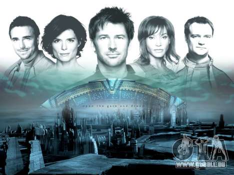 L'écran de démarrage de Stargate: Atlantis pour GTA San Andreas