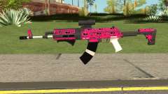 Gunrunning Assault Rifle Mk2 GTA V Pink Skull für GTA San Andreas