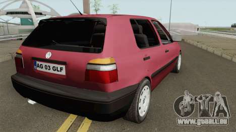 Volkswagen Golf 3 1994 Arges Number Plate pour GTA San Andreas