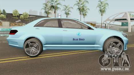 Benefactor Schafter Blue Bird Taxi GTA V für GTA San Andreas