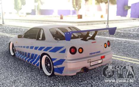 Nissan Skyline R34 FnF für GTA San Andreas