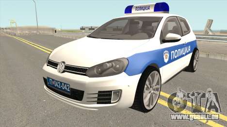 Volkswagen Golf VI Serbian Police pour GTA San Andreas