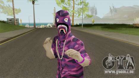 Skin BAPE Purple Camo für GTA San Andreas