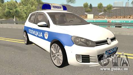 Volkswagen Golf VI Serbian Police pour GTA San Andreas