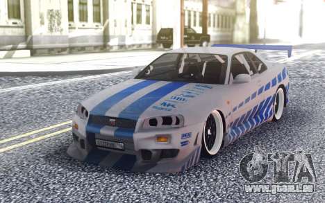 Nissan Skyline R34 FnF pour GTA San Andreas