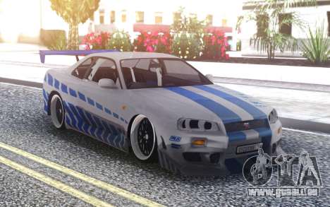 Nissan Skyline R34 FnF pour GTA San Andreas