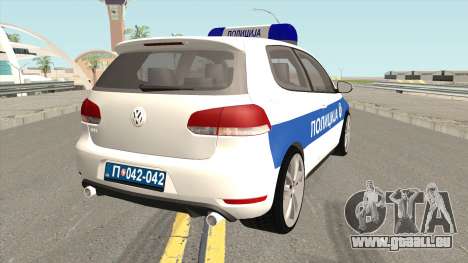 Volkswagen Golf VI Serbian Police pour GTA San Andreas