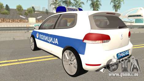 Volkswagen Golf VI Serbian Police pour GTA San Andreas