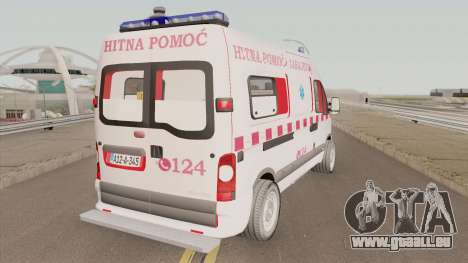 Renault Master Hitna Pomoc Ambulance Sarajevo pour GTA San Andreas