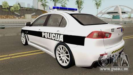 Mitsubishi Lancer Evolution X POLICIJA BiH pour GTA San Andreas